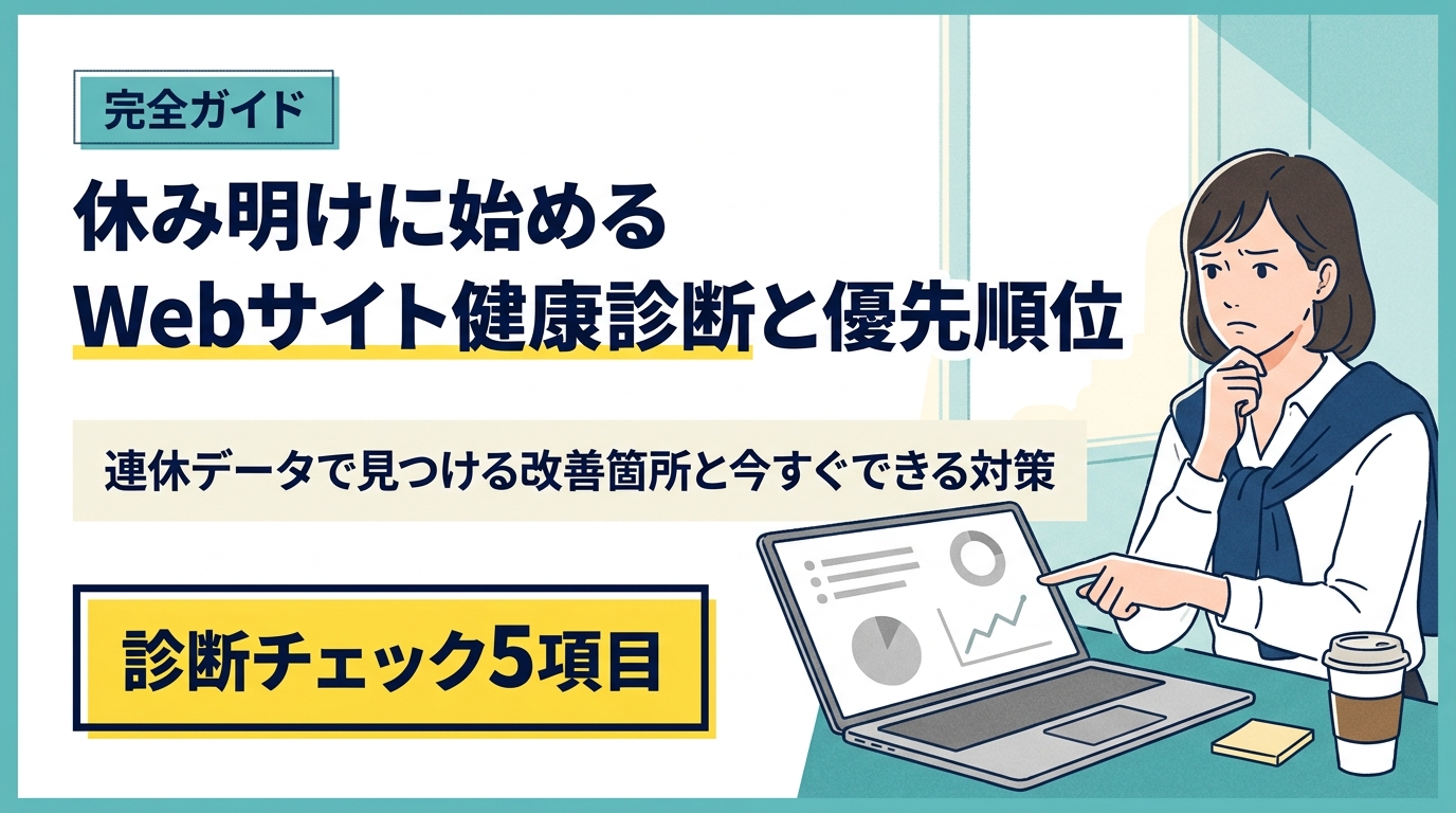 休み明けから始める！Webサイトの「健康診断」と改善の優先順位
