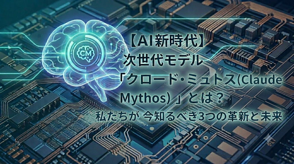 【AI新時代】次世代モデル「クロード・ミュトス（Claude Mythos）」とは？私たちが今知るべき3つの革新と未来